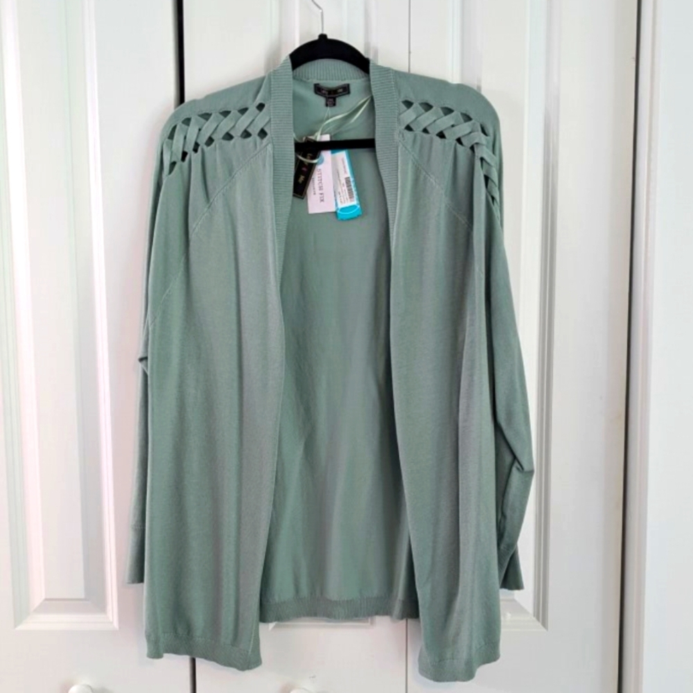 Karachi Lattice Detail Sweater Light Green